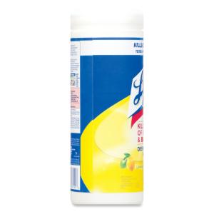 Disinfecting Wipes, 7×7.25, Lemon and Lime Blossom, 35 Wipes/Canister, 12 Canisters/Carton