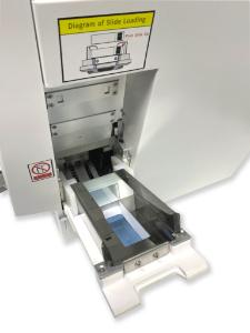 UV Microscope slide printer slide hopper