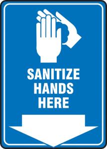 Sanitize hands sign