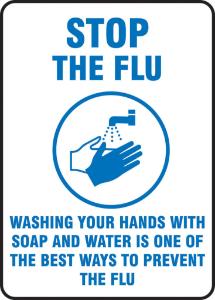 stop the flu washing sign