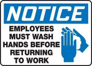 Notice employee must sign