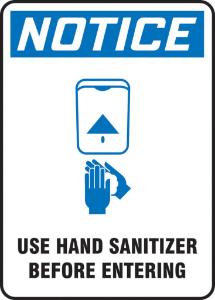 Notice use hand sign