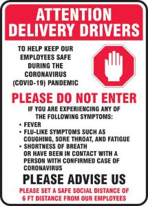 Attention delivery sign