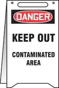 Fold-ups sign - Danger keep out