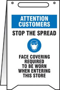 Fold-ups sign - Attention customers