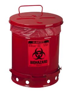 10 Gallon Biohazard Waste Can, Red