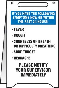 Fold-ups sign - If you have symptoms