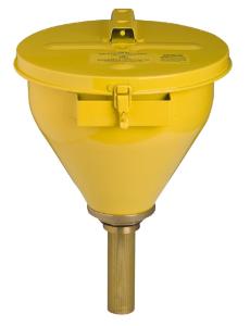 Drum Funnel with 32" flame arrester, Yellow