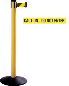 Belt tape post - Caution do not enter