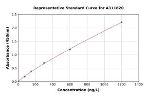 Representative standard curve for Human Sumo 2 ELISA kit (A311820)