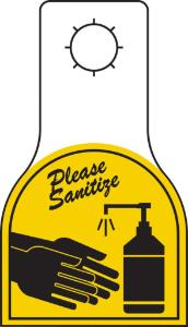 Please sanitize, cardstock tag