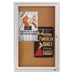 Quartet® Enclosed Indoor Cork Bulletin Board with Hinged Doors, Essendant