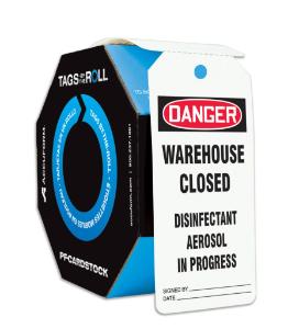 Tags by-the-roll - Danger warehouse