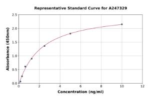 Representative standard curve for Human MK2 ELISA kit (A247329)