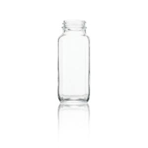 Clear glass french clear square bottles
