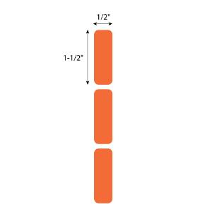 Orange cryogenic rectangle RL750, 38×13 mm