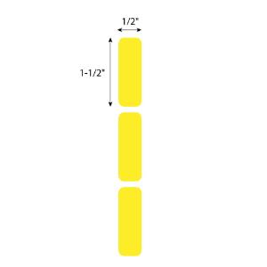 Yellow cryogenic rectangle, RL750, 38×13 mm
