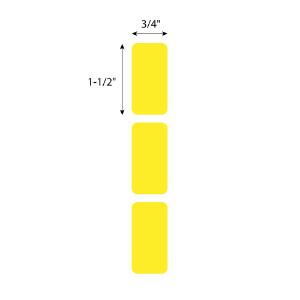 Yellow cryogenic rectangle for large vials, RL750, 38×19 mm
