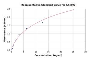 Representative standard curve for Mouse Caspase-11 ELISA kit (A74697)