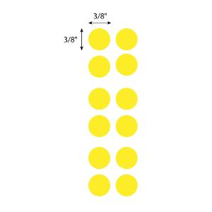 Yellow cryogenic dot, RL4000, 9.5 mm