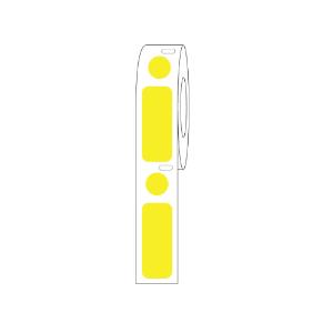 Yellow dot for 2 ml tubes, RL500, 33×13 mm and 9.5 mm