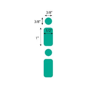 Green dot for 1.5 ml tubes, RL500, 24×13 mm and 9.5 mm