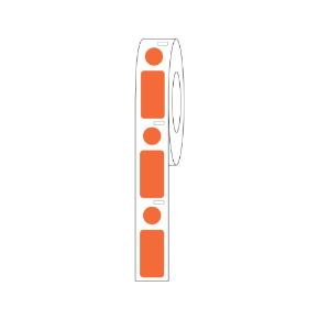 Orange dot for 1.5 ml tubes, RL500, 24×13 mm and 9.5 mm