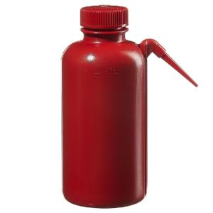 Unitary™ red LDPE safety wash bottles