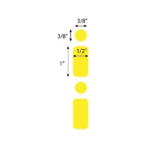 Yellow dot for 1.5 ml tubes, RL500, 24×13 mm and 9.5 mm