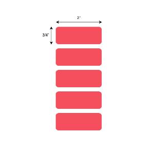 Red rectange for large tubes or racks, RL500, 51×19 mm