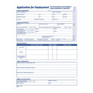 TOPS® Comprehensive Employee Application Form, Essendant