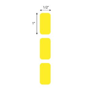 Yellow cryogenic rectangle, RL1000, 27×13 mm