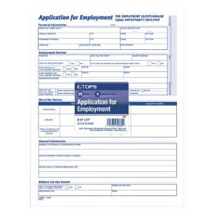 TOPS® Comprehensive Employee Application Form, Essendant