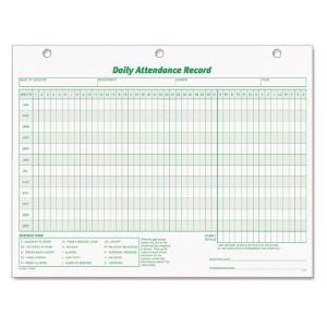TOPS® Daily Attendance Card, Essendant
