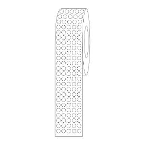 White zebra compatible dots for 0.5-1.5 ml tubes, 1 inch core, RL2000, 9.5 mm