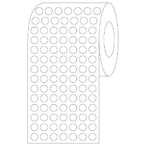 White zebra compatible dots for 1.5 - 2 ml tubes, 1 inch core, RL2000 13 mm
