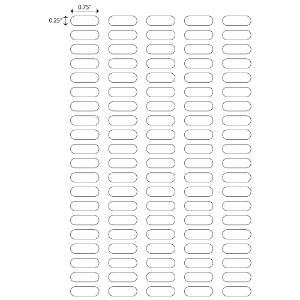 White zebra compatible labels, 1 inch core,, RL2000, 19×6 mm