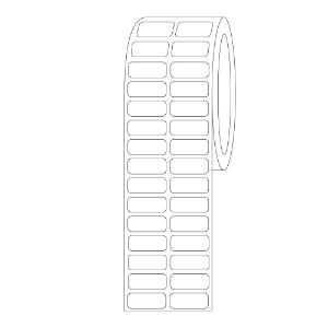 White zebra compatible labels for 1.5/2ml tubes, 3 inch core, RL4000, 33×13 mm