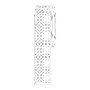 White zebra compatible dots for 0.5-1.5 ml tubes, 3 inch core, RL4000, 9.5 mm