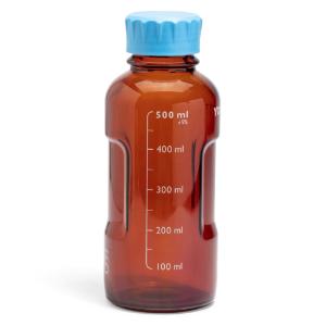 Solvent bottle amber, 500 ml with cap