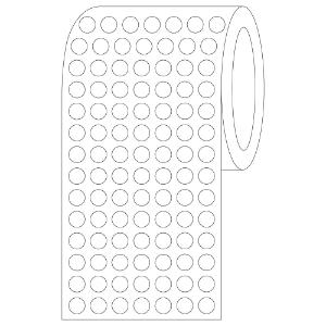 White zebra compatible dots for 1.5-2ml tubes, 3 inch core, RL4000, 13mm