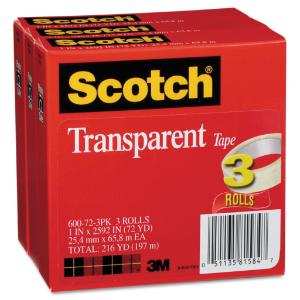 Scotch® Transparent Glossy Tape, Essendant LLC MS
