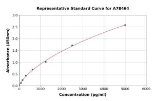 Representative standard curve for Human MSH2 ELISA kit (A78464)