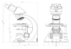 Schematic drawing of the DM1000 LED microscope
