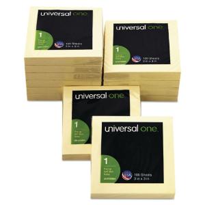 Universal® Fan-Folded Self-Stick Yellow Pop-Up Note Pads, Essendant
