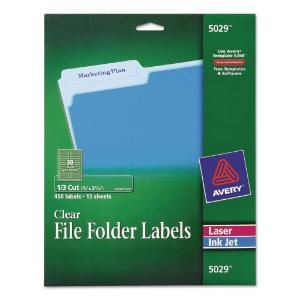 Clear File Folder Labels, Avery