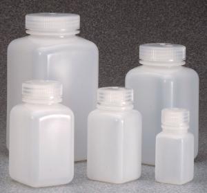 Nalgene® Wide-Mouth Square Bottles, HDPE, Bulk Pack, Thermo Scientific