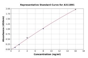 Representative standard curve for Mouse SESN2/Sestrin-2 ELISA kit (A311891)