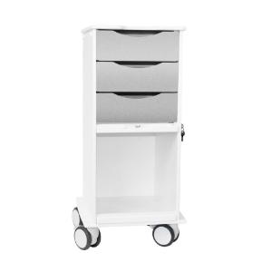 Core SP cart with metallic silver drawers