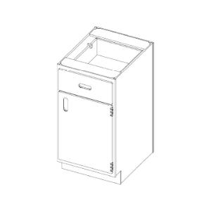 Cabinet base drawer + door